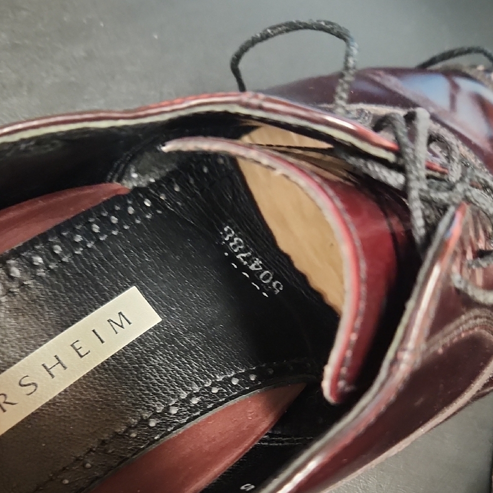 Florsheim Men's Dark Burgundy Leather Rucci Cap Toe Oxfords - Picture 3 of 10